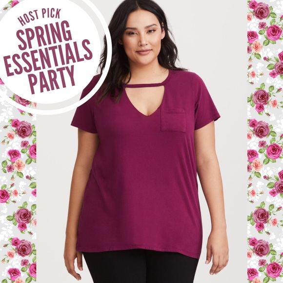 torrid Tops - HP | NWT | Torrid Berry Choker Tee